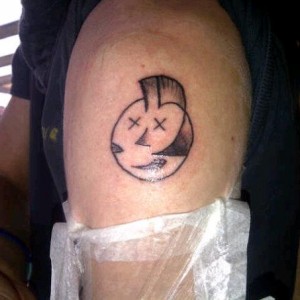 Mr Diplock's fancy new tattoo raised £500 for Help For Heroes