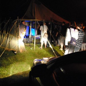 BALSTOCK 2013 - car headlights used at stage lighting at Brandles