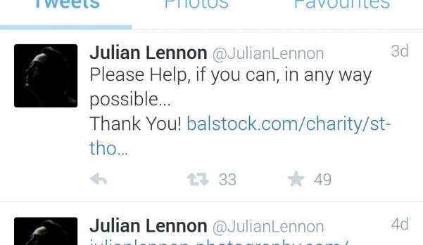 Jullian Lennon tweets about Balstock 2015 !!!!